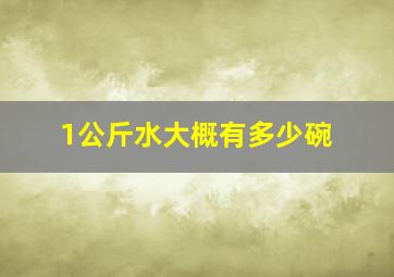 1公斤水大概有多少碗