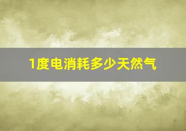 1度电消耗多少天然气