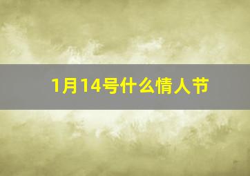 1月14号什么情人节