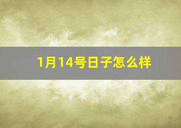 1月14号日子怎么样