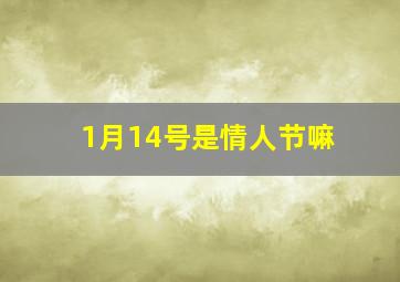 1月14号是情人节嘛