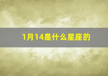 1月14是什么星座的