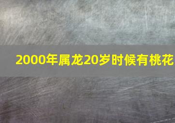 2000年属龙20岁时候有桃花