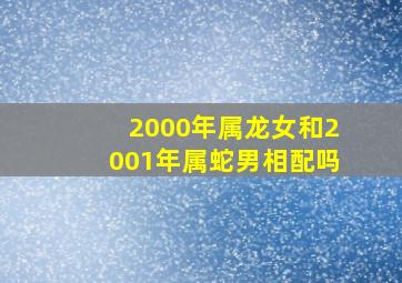 2000年属龙女和2001年属蛇男相配吗