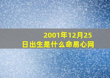 2001年12月25日出生是什么命易心网