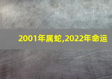 2001年属蛇,2022年命运