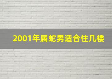 2001年属蛇男适合住几楼