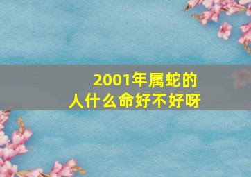 2001年属蛇的人什么命好不好呀