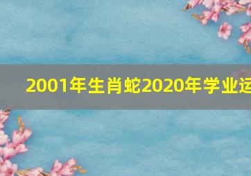 2001年生肖蛇2020年学业运