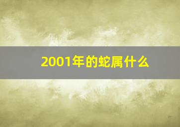 2001年的蛇属什么