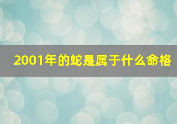 2001年的蛇是属于什么命格