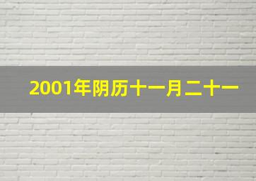 2001年阴历十一月二十一