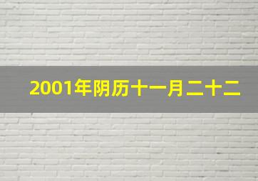 2001年阴历十一月二十二