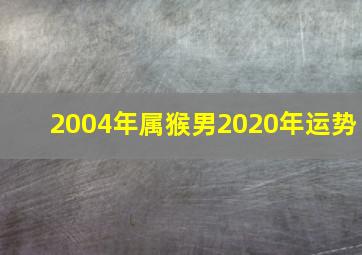 2004年属猴男2020年运势