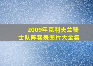 2009年克利夫兰骑士队阵容表图片大全集