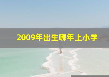 2009年出生哪年上小学