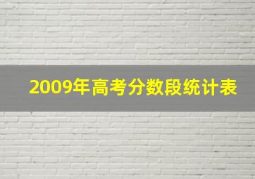 2009年高考分数段统计表