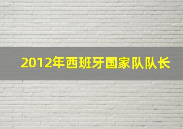 2012年西班牙国家队队长