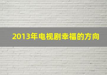 2013年电视剧幸福的方向