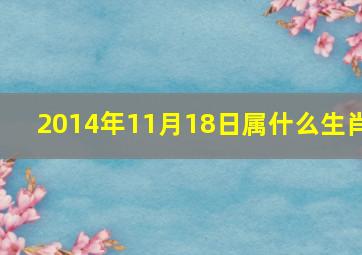 2014年11月18日属什么生肖