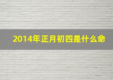 2014年正月初四是什么命