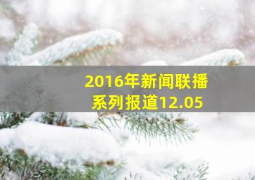 2016年新闻联播系列报道12.05