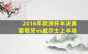 2016年欧洲杯半决赛葡萄牙vs威尔士上半场