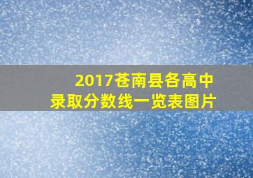 2017苍南县各高中录取分数线一览表图片