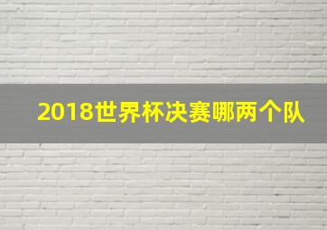 2018世界杯决赛哪两个队