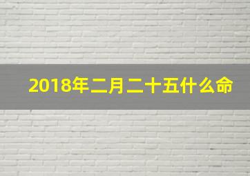 2018年二月二十五什么命