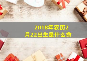 2018年农历2月22出生是什么命