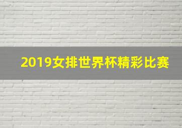 2019女排世界杯精彩比赛