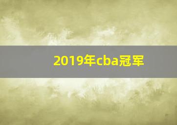 2019年cba冠军