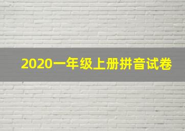 2020一年级上册拼音试卷