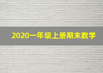 2020一年级上册期末数学