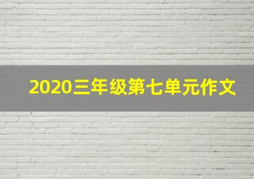 2020三年级第七单元作文