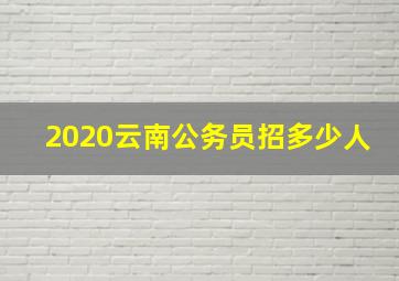 2020云南公务员招多少人