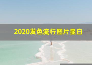 2020发色流行图片显白