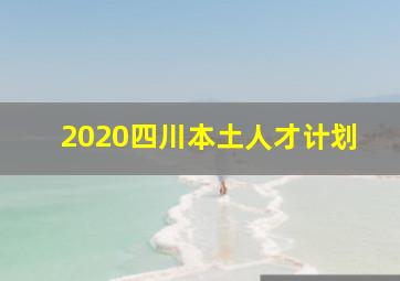 2020四川本土人才计划