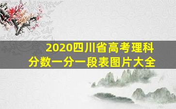 2020四川省高考理科分数一分一段表图片大全