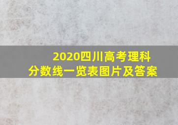 2020四川高考理科分数线一览表图片及答案