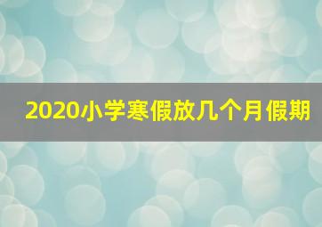 2020小学寒假放几个月假期