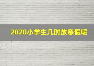 2020小学生几时放寒假呢