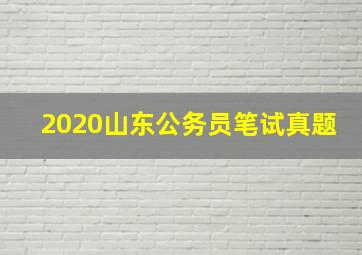 2020山东公务员笔试真题