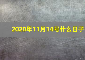 2020年11月14号什么日子