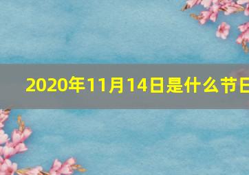 2020年11月14日是什么节日