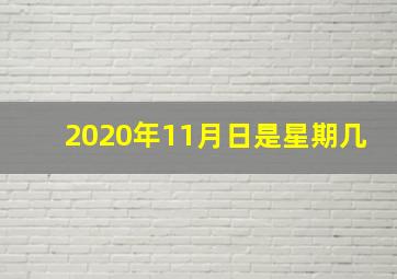 2020年11月日是星期几