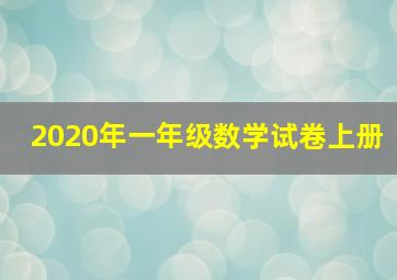 2020年一年级数学试卷上册