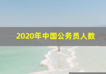 2020年中国公务员人数