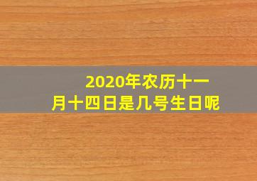 2020年农历十一月十四日是几号生日呢